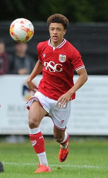 Bristol City FC: Ash Harper in Action at Pre-Season Friendly, Brislington Stadium (July 2015)