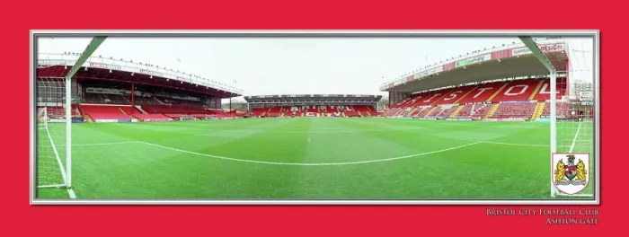 Photo Gift : Bristol City FC Ashton Gate Goal Keepers View Framed Print