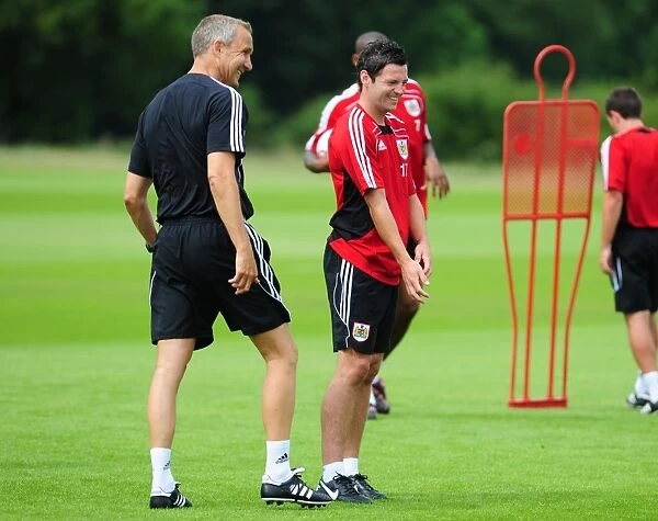 Bristol City FC: Assistant Manager Keith Millen and Ivan Sproule in Pre-Season Training