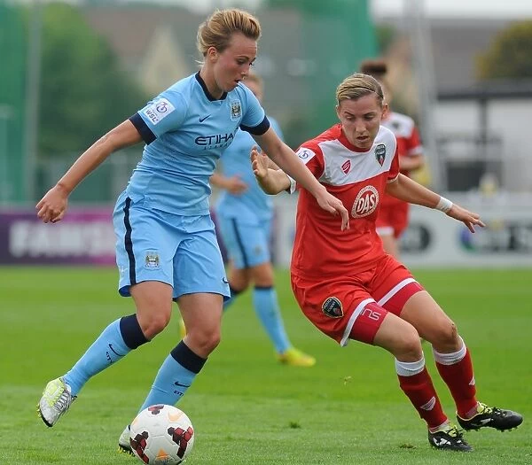 Bristol City FC: BAWFC vs Man City Ladies - Grace McCatty Fights for Ball Possession