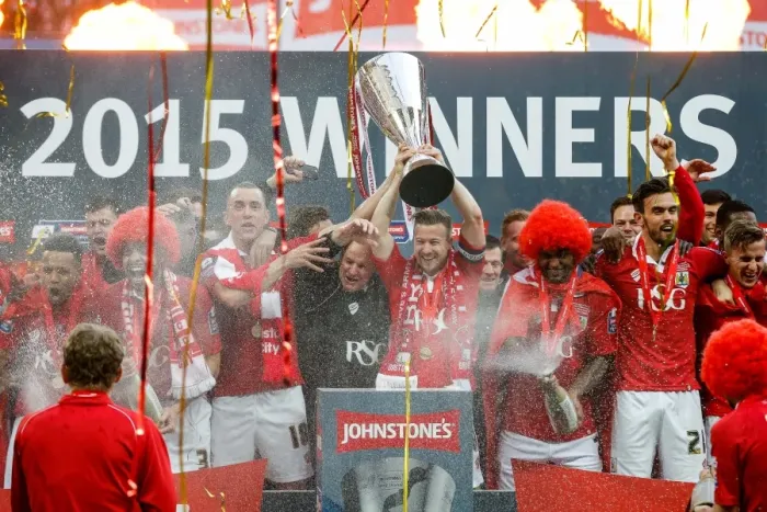 Framed Print : Bristol City FC Celebrate Johnstones Paint Trophy Victory over Walsall (2015) Framed Print : Bristol City FC Celebrate Johnstones Paint Trophy Victory over Walsall (2015)