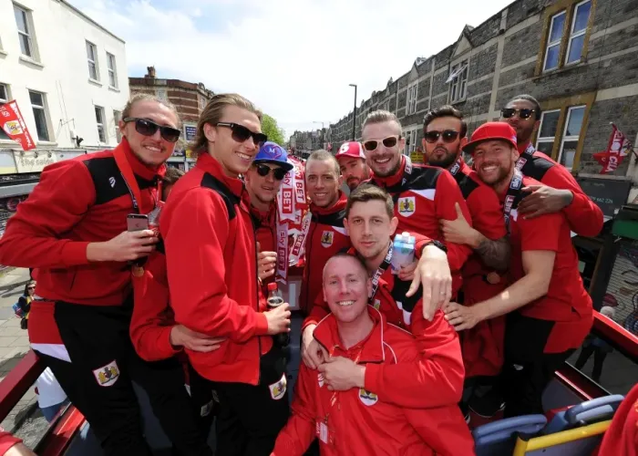 Framed Print : Bristol City FC: Champions Bus Parade (May 2015)