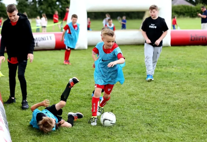 Framed Print : Bristol City FC: Community Foundation Engages Fans at Pre-Season Friendly vs Hengrove Athletic