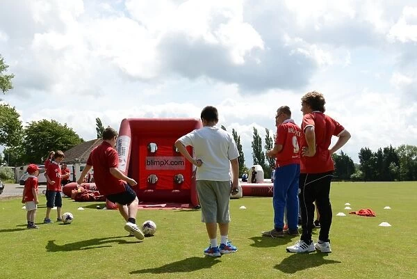 Bristol City FC: Community Training Sessions at Brislington Stadium during Pre-Season Friendly (July 2015)