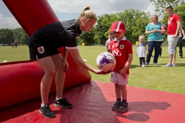 Framed Print : Bristol City FC Community Trust in Pre-Season Action at Brislington Stadium (July 2015) Framed Print : Bristol City FC Community Trust in Pre-Season Action at Brislington Stadium (July 2015)