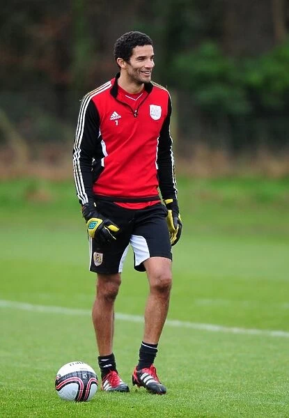 Bristol City FC: David James in Focus during Training Session