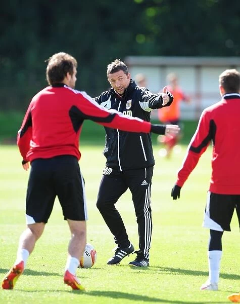 Bristol City FC: Derek McInnes Conducts September 2012 Training Session