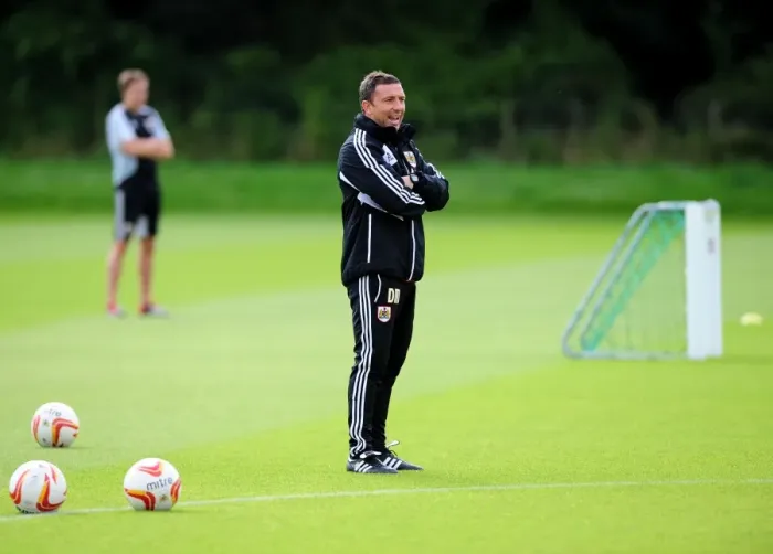 Framed Print : Bristol City FC: Derek McInnes Leading Training Session, September 2012