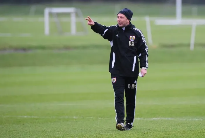 Framed Print : Bristol City FC: Derek McInnes Training at Memorial Stadium, January 2012 Framed Print : Bristol City FC: Derek McInnes Training at Memorial Stadium, January 2012