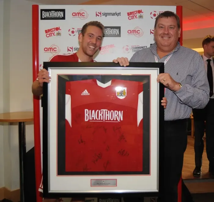 Framed Print : Bristol City FC: Dougie Allward's Man of the Match, Colchester United (Sky Bet League One, Ashton Gate, 28.09.2013)
