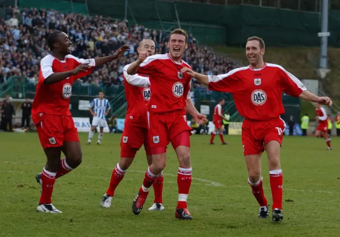 Framed Print : Bristol City FC: Euphoria Unleashed - Lee Miller's Unforgettable Goal (03-04 Season) Framed Print : Bristol City FC: Euphoria Unleashed - Lee Miller's Unforgettable Goal (03-04 Season)