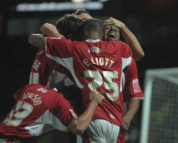 Framed Print : Bristol City FC: Euphoric Victory Celebration Against Watford