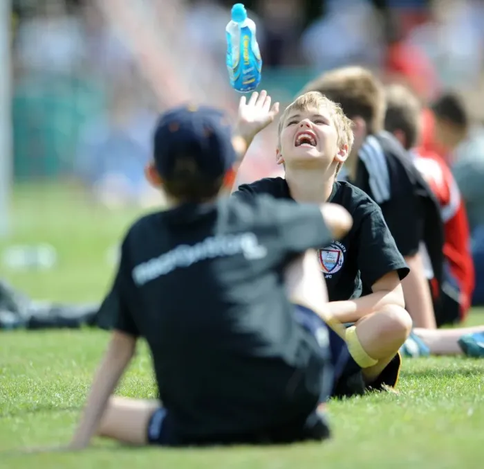 Framed Print : Bristol City FC Fan in Action at Portishead Town's The Playing Fields