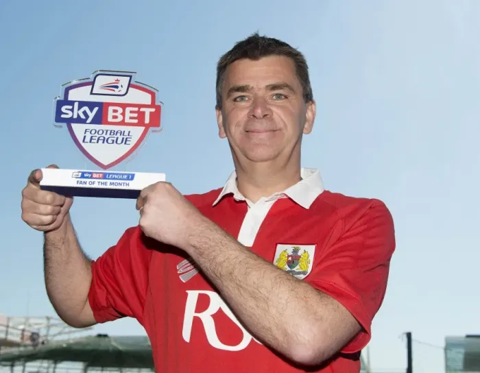 Framed Print : Bristol City FC Fan Jerry Tocknell Named Sky Bet League One Fan of the Month Framed Print : Bristol City FC Fan Jerry Tocknell Named Sky Bet League One Fan of the Month