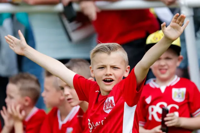 Framed Print : Bristol City FC Fans in Action at Hengrove Athletic Pre-Season Match Framed Print : Bristol City FC Fans in Action at Hengrove Athletic Pre-Season Match