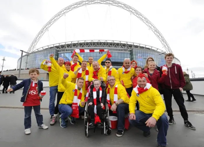 Framed Print : Bristol City FC: Fans Epic Journey to Wembley for Oskar Pycroft's Charity Framed Print : Bristol City FC: Fans Epic Journey to Wembley for Oskar Pycroft's Charity