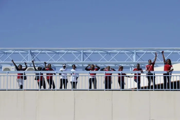 Framed Print : Bristol City FC Fans at Extension Gunners Match in Botswana, 2014