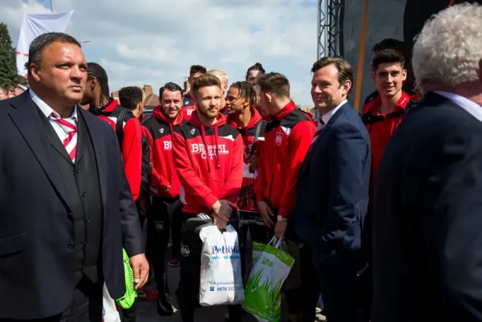 Framed Print : Bristol City FC: Fans Gather for End-of-Season Awards at Ashton Gate Stadium