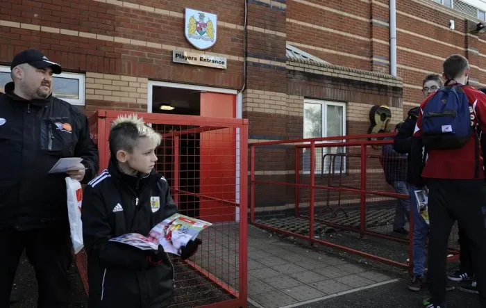 Framed Print : Bristol City FC: Fans Gather Outside Ashton Gate for Post-Match Player Encounter (Bristol City v Gillingham, Sky Bet League One) Framed Print : Bristol City FC: Fans Gather Outside Ashton Gate for Post-Match Player Encounter (Bristol City v Gillingham, Sky Bet League One)