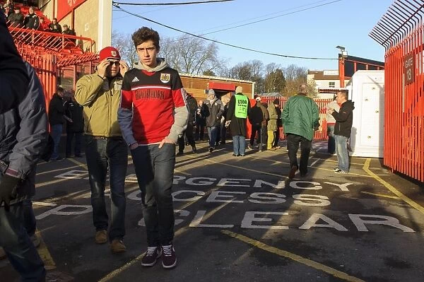 Bristol City FC: Fans Gathering at Ashton Gate Ahead of Sky Bet League One Clash with Stevenage (December 2013)