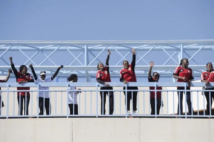 Framed Print : Bristol City FC Fans Passionate Support: Extension Gunners vs. Bristol City, Botswana, 2014