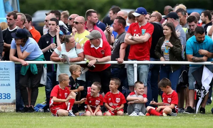Framed Print : Bristol City FC Fans in Full Swing: Pre-season Friendly Against Hengrove Athletic, 2016 Framed Print : Bristol City FC Fans in Full Swing: Pre-season Friendly Against Hengrove Athletic, 2016