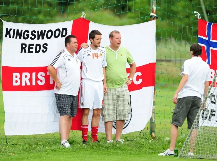 Framed Print : Bristol City FC Fans Wave Flags in Sweden: Vallens IF vs. Bristol City Framed Print : Bristol City FC Fans Wave Flags in Sweden: Vallens IF vs. Bristol City