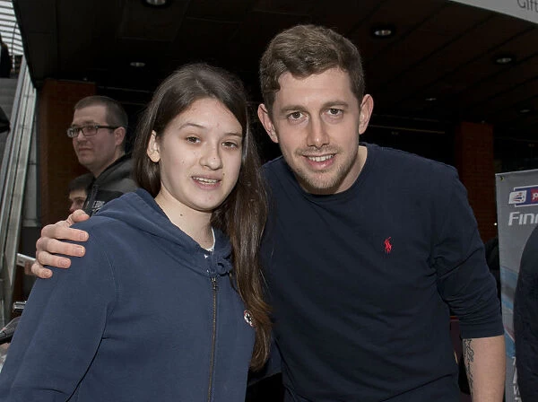 Bristol City FC: Frank Fielding Celebrates with Fans at Cabot Circus after JPT Victory