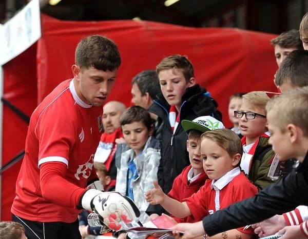 Bristol City FC: Frank Fielding Signs Autographs for Young Fans Before the Game