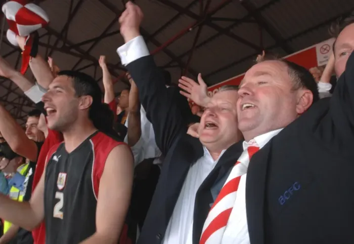 Framed Print : Bristol City FC: Gary Johnson and Steve Lansdown Celebrate Promotion Success Framed Print : Bristol City FC: Gary Johnson and Steve Lansdown Celebrate Promotion Success