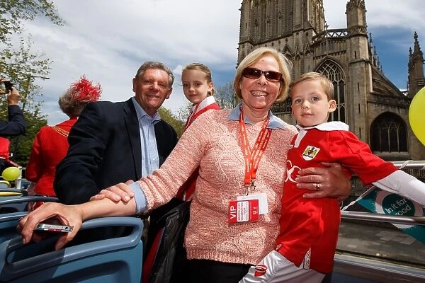 Bristol City FC: Grandparents Doug and Kay Harman Join Open Top Bus Parade to Celebrate League 1 and Johnstones Paint Trophy Titles, and Promotion to Championship