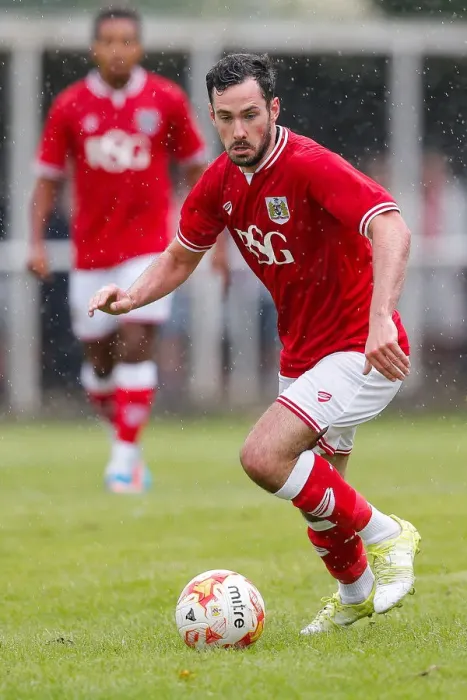 Framed Print : Bristol City FC: Greg Cunningham in Preseason Action against Brislington Framed Print : Bristol City FC: Greg Cunningham in Preseason Action against Brislington