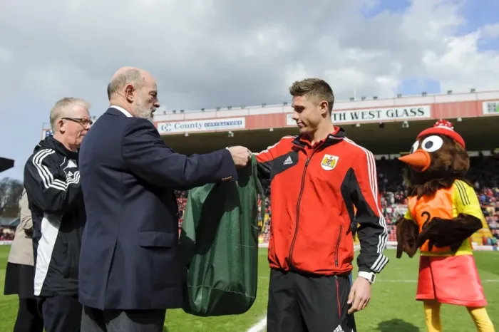 Framed Print : Bristol City FC Half Time Prize Draw at Ashton Gate: Winning Moment in npower Championship Match against Huddersfield Town