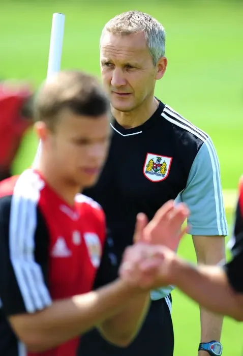 Framed Print : Bristol City FC: Intense Pre-Season Training with Keith Miljen Framed Print : Bristol City FC: Intense Pre-Season Training with Keith Miljen
