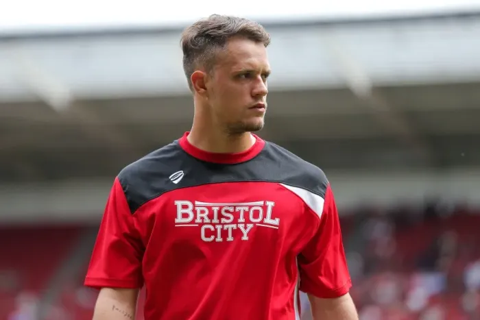 Framed Print : Bristol City FC: Ivan Lucic Focuses Intently During Pre-Season Clash Against Portsmouth at Ashton Gate