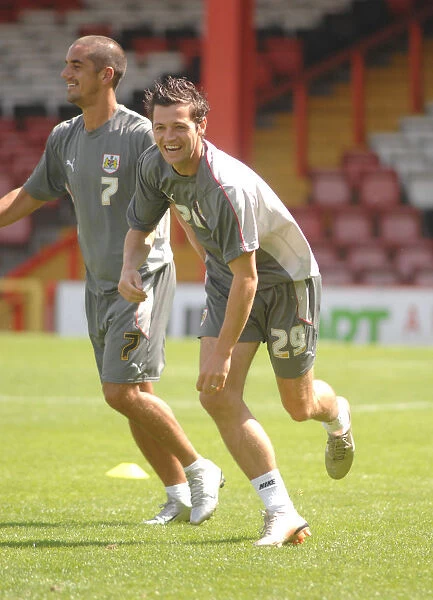 Bristol City FC: Ivan Sproule and Scott Murray in Training (07-08)