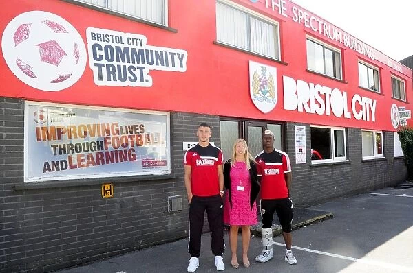 Bristol City FC: James Wilson, Amy Kingston, Toby Ajala Outside Ashton Gate - Bradford City Clash (Sky Bet League One)