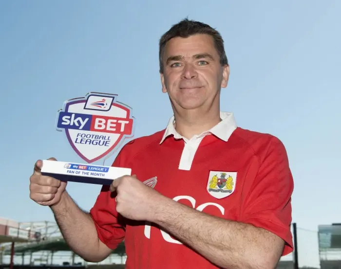 Framed Print : Bristol City FC: Jerry Tocknell Named Sky Bet League One Fan of the Month Framed Print : Bristol City FC: Jerry Tocknell Named Sky Bet League One Fan of the Month