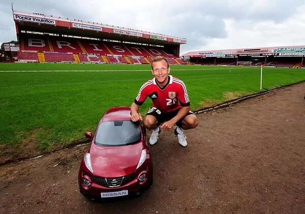 Bristol City FC: Jody Morris and Baby Duke of Wessex Garages at Pre-Season Open Day