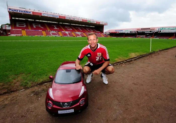 Framed Print : Bristol City FC: Jody Morris and Baby Duke of Wessex Garages at Pre-Season Open Day