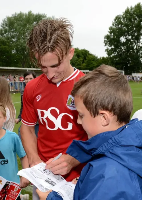 Framed Print : Bristol City FC: Joe Bryan Greets Fans with Autographs at Pre-Season Friendly, 2015 Framed Print : Bristol City FC: Joe Bryan Greets Fans with Autographs at Pre-Season Friendly, 2015