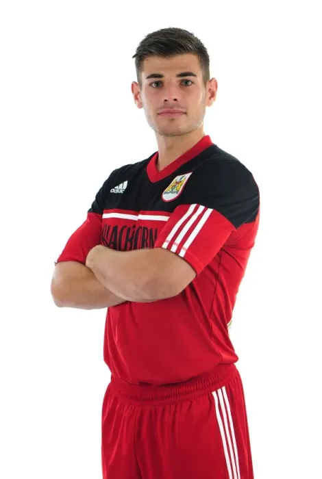 Framed Print : Bristol City FC: Joe Edwards - Focused and Ready at Ashton Gate Stadium (Pre-Season Head Shots)