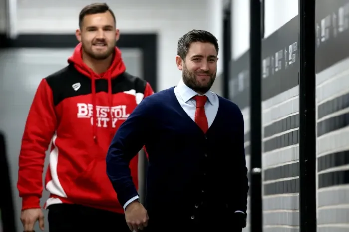 Framed Print : Bristol City FC: Johnson and Wright Arrive at iPro Stadium for Derby County Showdown (Sky Bet Championship) Framed Print : Bristol City FC: Johnson and Wright Arrive at iPro Stadium for Derby County Showdown (Sky Bet Championship)