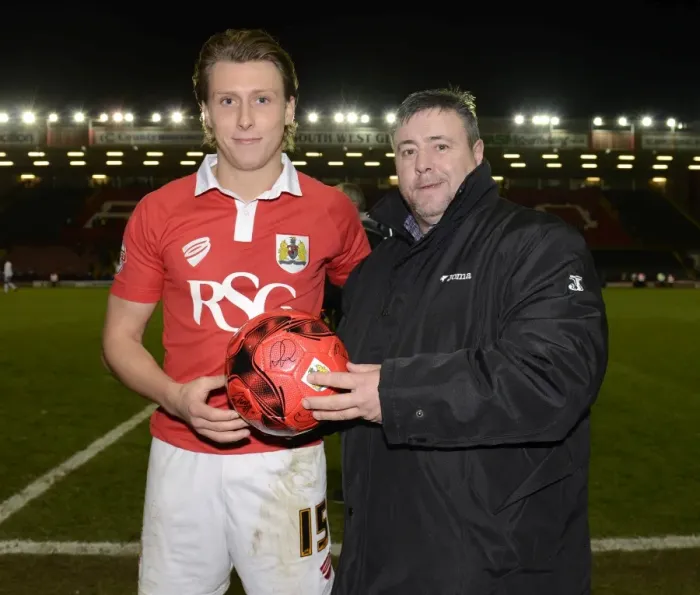 Framed Print : Bristol City FC: Johnstones Paint Trophy - Man of the Match Presentation vs Coventry City (10 / 12 / 2014) Framed Print : Bristol City FC: Johnstones Paint Trophy - Man of the Match Presentation vs Coventry City (10 / 12 / 2014)