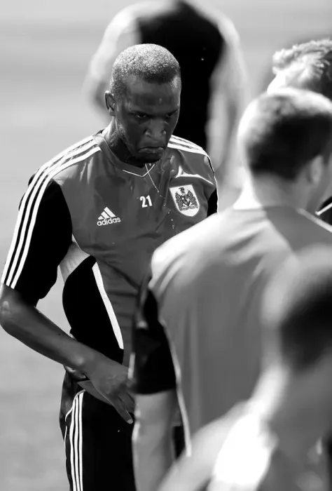 Framed Print : Bristol City FC: Kalifa Cisse's Focused Pre-Season Dive Framed Print : Bristol City FC: Kalifa Cisse's Focused Pre-Season Dive