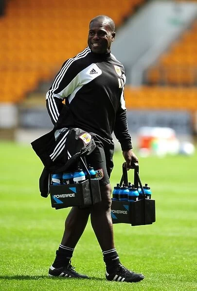 Bristol City FC: Kunle, Fitness Coach at Work during Pre-Season Friendly vs St Johnstone, July 2012
