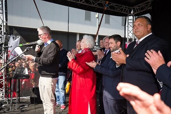 Bristol City FC: Lee Johnson and Board Members Celebrate with Fans at End-of-Season Awards (Bristol City v Birmingham City)