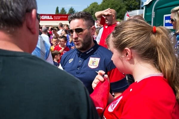 Bristol City FC: Lee Johnson Connects with Fans at Pre-season Match against Bristol Manor Farm (2017)
