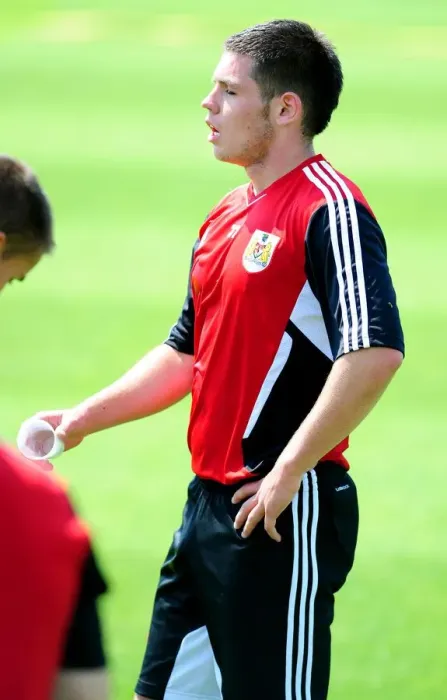 Framed Print : Bristol City FC: Lewis Carey's Focused Training - Intense Pre-Season Moment