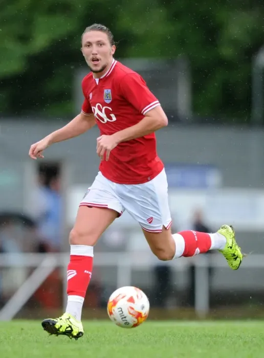 Framed Print : Bristol City FC: Luke Ayling in Action at Brislington Stadium, 2015